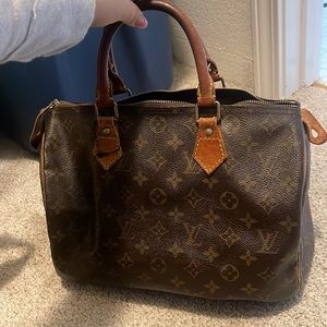 Louis Vuitton Speedy30 MonoCanvasBagPurse Authentic